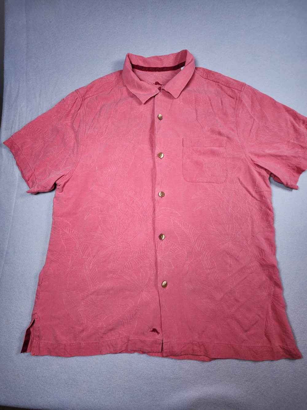 Tommy Bahama Coral Pink Short-Sleeve Button-Down Shirt